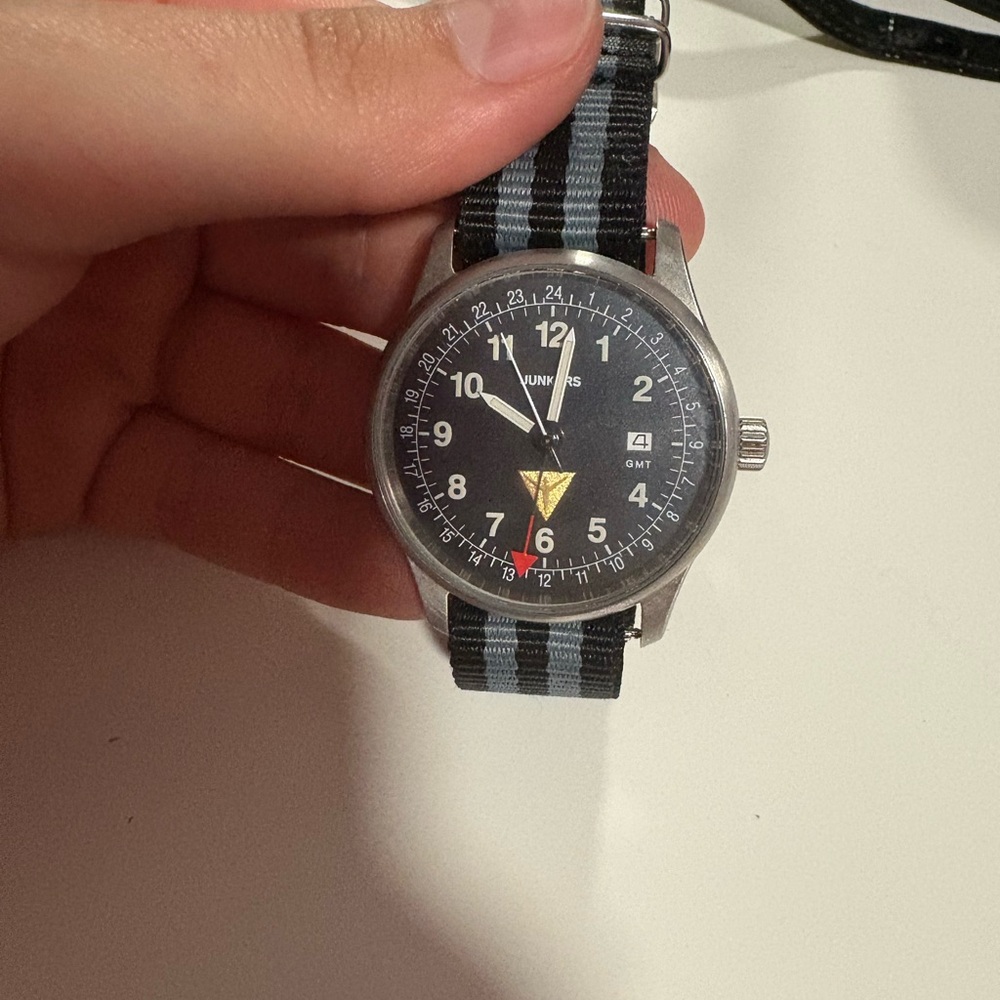 Black and Gray Men's Junkers gmt watch